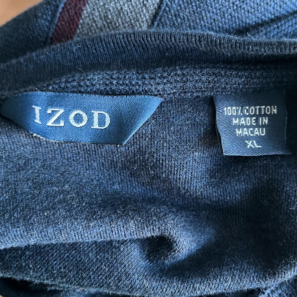 •Izod• Men's Casual 100% Cotton V-Neck Sweater - Size XL - Picture 2 of 8